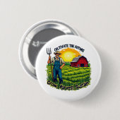 Landwirtschaft in Lover Künftiger Bauer Button (Vorne & Hinten)