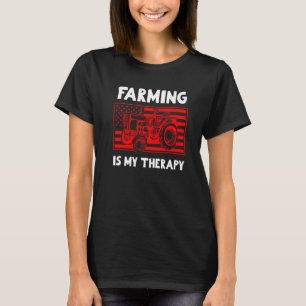 Landwirtschaft ist meine Therapie alter Mann mit e T-Shirt