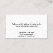 Landwirtschaft | Landschlepper Visitenkarte (Rückseite)