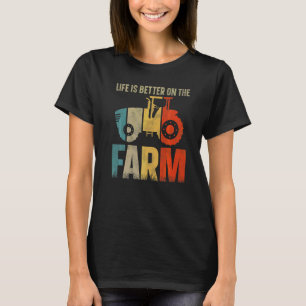 Landwirtschaft Landwirt Vintage Traktor Retro Auf  T-Shirt