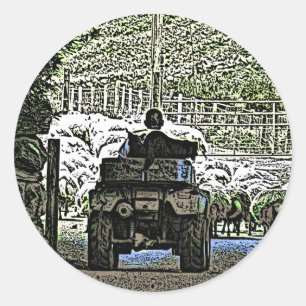 LANDWIRTSCHAFT RUNDER AUFKLEBER