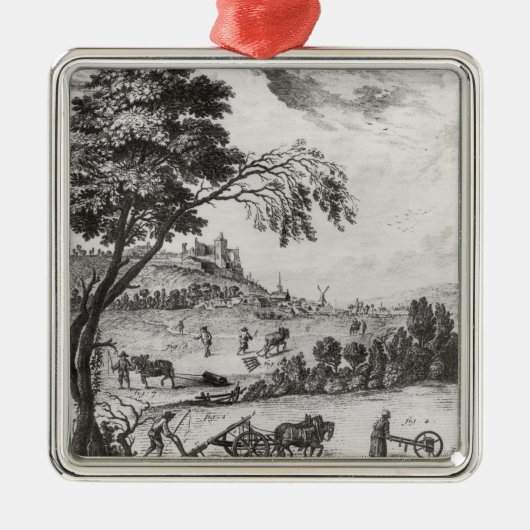 Landwirtschaft Silbernes Ornament (Vorne)