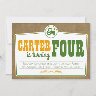 Landwirtschaft Traktor Einladung