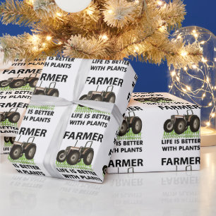 Landwirtschaft Traktor Feld Landwirt Geschenkpapier