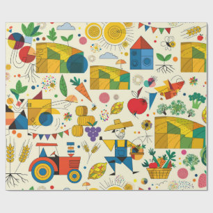 Landwirtschaft und Landwirt Geschenkpapier