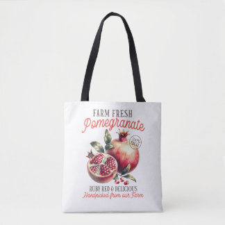 Landwirtschaftlich frische Granatapfel-Vintage-Frü Tasche