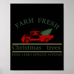 Landwirtschaftlich Frische Vintage Clic LKW Ne Bäu Poster