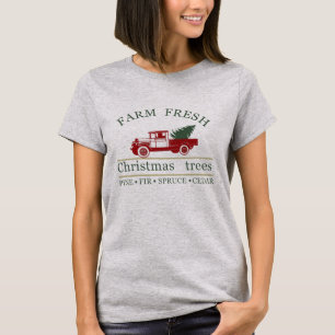 Landwirtschaftlich frischer Vintage-Klassiker-LKW T-Shirt