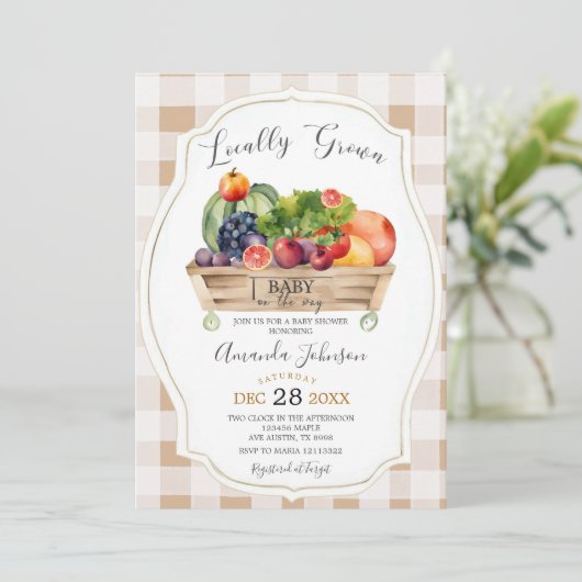 Landwirtschaftlich genutzte Veggies Farmers Market Einladung (Stehend Vorderseite)