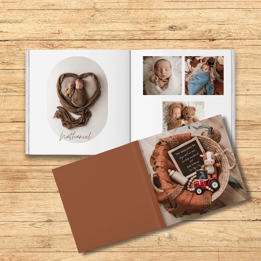 Landwirtschaftlich gewebter Baby-Fotoalbum-Andenke Gästebuch