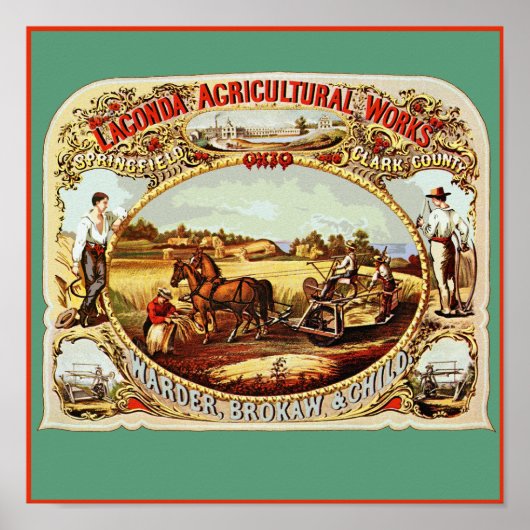 Landwirtschaftliche Arbeiten in Lagonda Poster (Vorne)