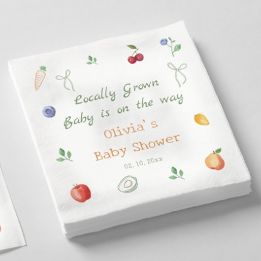 Landwirtschaftliche Babydusche Serviette