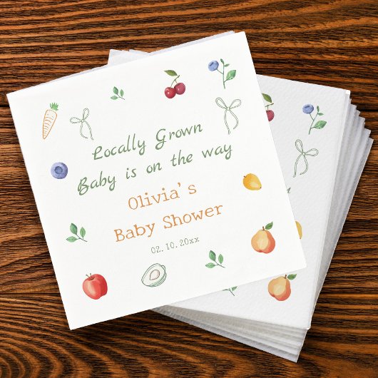 Landwirtschaftliche Babydusche Serviette