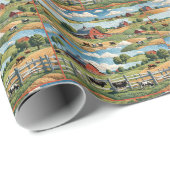 Landwirtschaftliche Bauernplanung Geschenkpapier (Rolleneckpunkt)