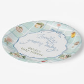 Landwirtschaftliche Boy Baby Dusche Pappteller (Schrägansicht)