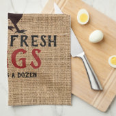 landwirtschaftliche 🥚 🐓 Eier Geschirrtuch (Viertel Falte)