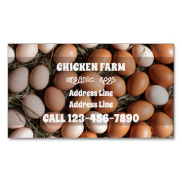 landwirtschaftliche Eier Magnetische Visitenkarte