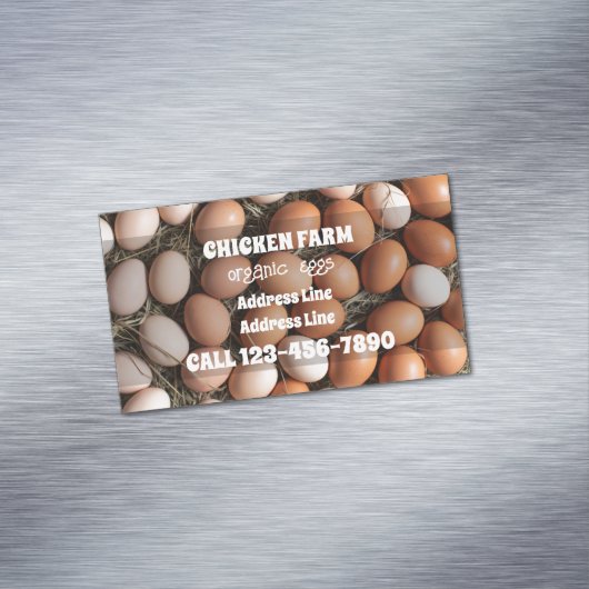 landwirtschaftliche Eier Magnetische Visitenkarte (Beispiel)