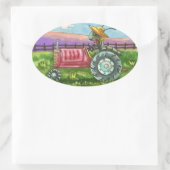 LANDWIRTSCHAFTLICHE FEHLERSCHEIBE AUF TRACTOR STIC OVALER AUFKLEBER (Tasche)