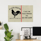 Landwirtschaftliche Frischeier Poster (Heimbüro)