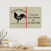 Landwirtschaftliche Frischeier Poster (Küche)