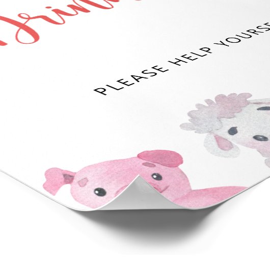 landwirtschaftliche Getränke Poster (Ecke)