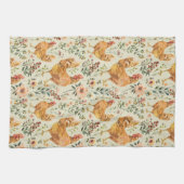 Landwirtschaftliche Hühner Florals Geschirrtuch (Horizontal)