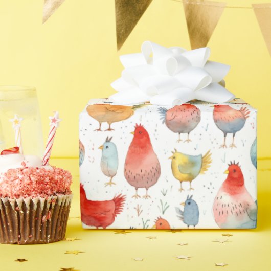 Landwirtschaftliche Hühner Geschenkpapier (Geburtstagsparty)