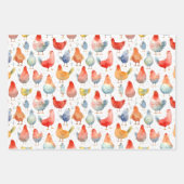 Landwirtschaftliche Hühner Geschenkpapier Set (Vorderseite 3)