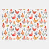 Landwirtschaftliche Hühner Geschenkpapier Set (Vorderseite 2)