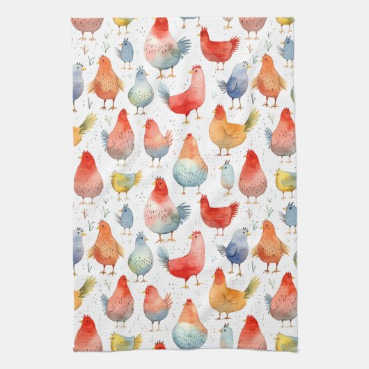 Landwirtschaftliche Hühner Geschirrtuch (Vertikal)