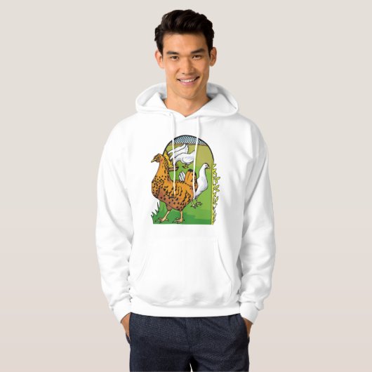 Landwirtschaftliche Hühner Hoodie (Vorne ganz)