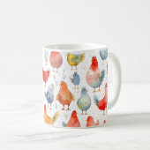 Landwirtschaftliche Hühner Kaffeetasse (VorderseiteRechts)