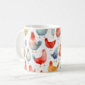Landwirtschaftliche Hühner Kaffeetasse (Vorderseite Links)