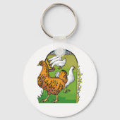 Landwirtschaftliche Hühner Schlüsselanhänger (Vorderseite)