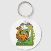 Landwirtschaftliche Hühner Schlüsselanhänger (Rückseite)