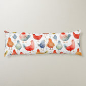 Landwirtschaftliche Hühner Seitenschläferkissen (Rückseite)