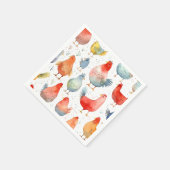 Landwirtschaftliche Hühner Serviette (Ecke)