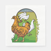 Landwirtschaftliche Hühner Serviette (Vorderseite)