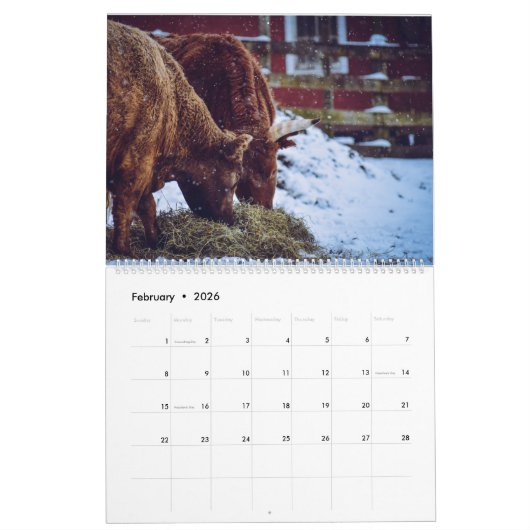 Landwirtschaftliche Kalender Zuhause Wall Farm Lif (Feb 2026)