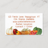 Landwirtschaftliche Kleinlandwirtschaft - Visitenk Visitenkarte (Rückseite)