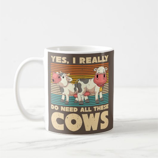 Landwirtschaftliche Kuh Lover Funny Bauer Farm Tie Kaffeetasse (Links)
