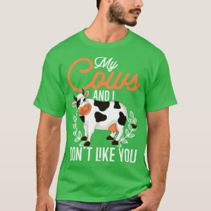 Landwirtschaftliche Kuh Lover Funny Bauer Farm Tie T-Shirt