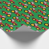 Landwirtschaftliche Landarbeiter Traktoren Geschenkpapier (Ecke)