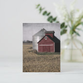 Landwirtschaftliche Landschaft nach Ernte Postkarte (Stehend Vorderseite)