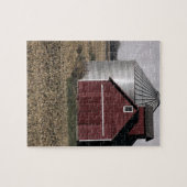 Landwirtschaftliche Landschaft nach Ernte Puzzle (Horizontal)