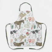 Landwirtschaftliche Landtiere Schafe Kühe Hühner Schürze (Vorderseite)
