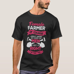 Landwirtschaftliche Landwirtschaft Bauer Girl-Gesc T-Shirt