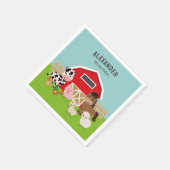 LANDWIRTSCHAFTLICHE PARTY EINLADUNG SERVIETTE (Ecke)