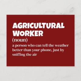 Landwirtschaftliche Postkarte - Definition der Lan